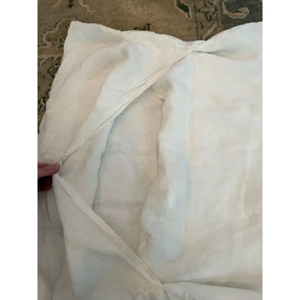 Parachute 100% Linen Euro Sham 26 X26 White NEW $79